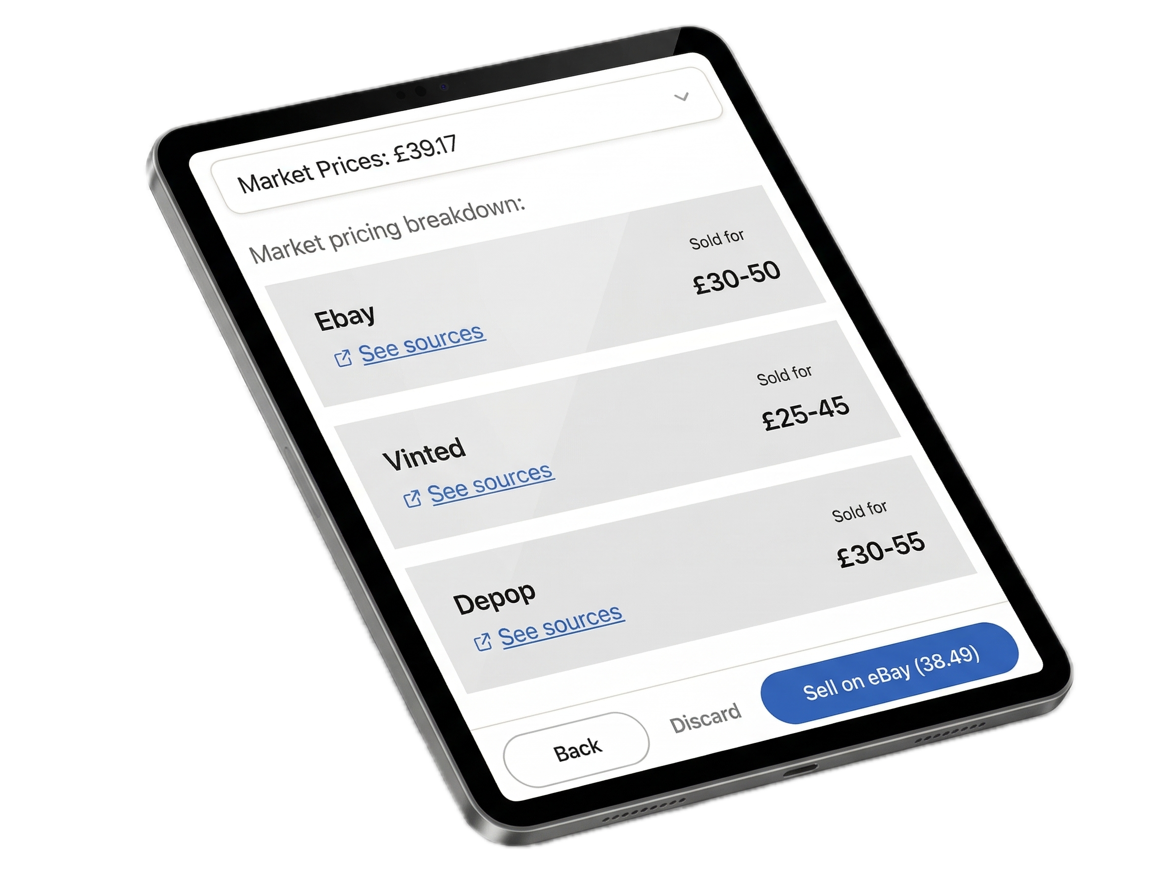 Get instant, market-driven pricing